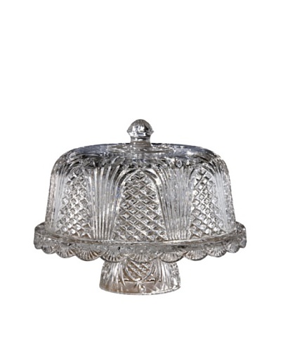 Fifth Avenue Muirfield Crystal Wellington Cake Plate with Dome