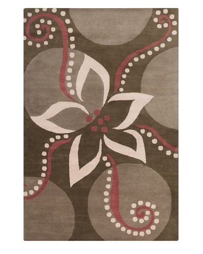 Filament Dollie Rug, Brown/Burgundy, 5′ x 7′ 6″