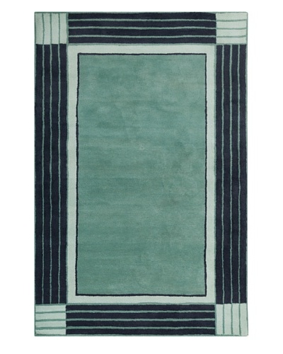 Filament Leisa Hand-Tufted Wool Rug, Teal, 5′ x 7′ 6″