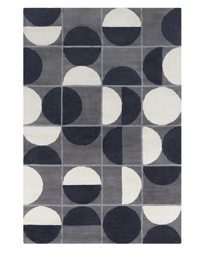 Filament Christiane Hand-Tufted Wool Rug, Grey/Black, 5' x 7' 6