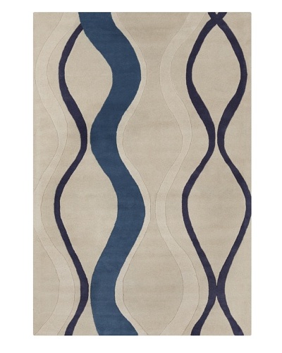 Filament Dorinda Rug, Blue/White, 5′ x 7′ 6″‘