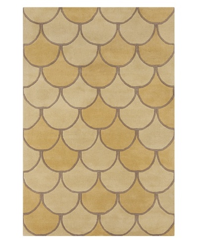 Filament Maura Hand-Tufted Wool Rug, Gold, 5′ x 7′ 6″