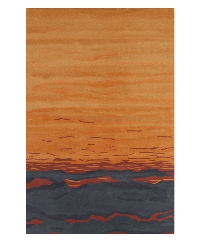 Filament Pamila Rug, Blue/Orange, 5′ x 7′ 6″‘