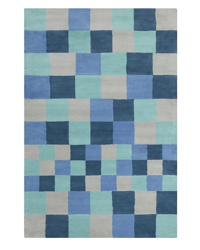 Filament Nickole Hand-Tufted Wool Rug, Blue, 5′ x 7′ 6″