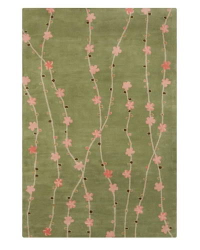 Filament Mara Rug, Green/Pink, 5' x 7' 6