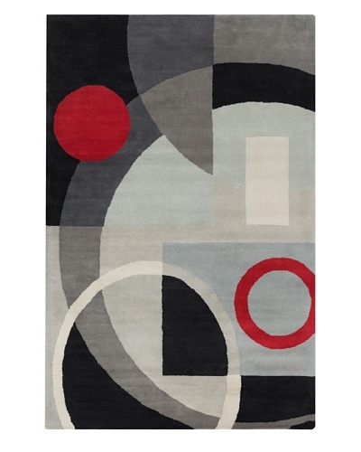 Filament Claudio Rug, Grey/Black, 5′ x 7′ 6″‘