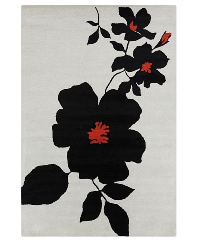 Filament Dinah Rug, Black/Red, 5' x 7' 6