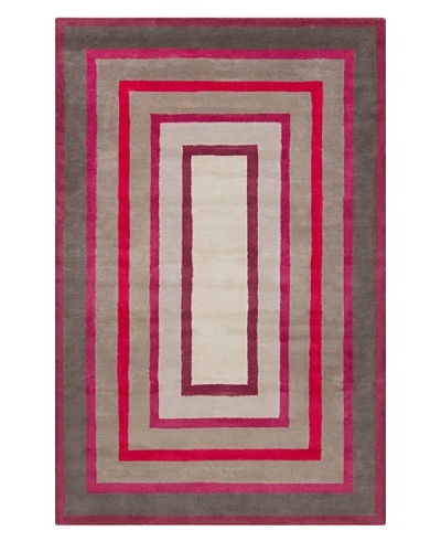Filament Adelaide Hand-Tufted Wool Rug, Grey/Pink, 5′ x 7′ 6″