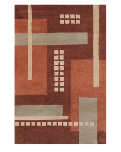 Filament Pasty Rug, Brown, 5' x 7' 6'