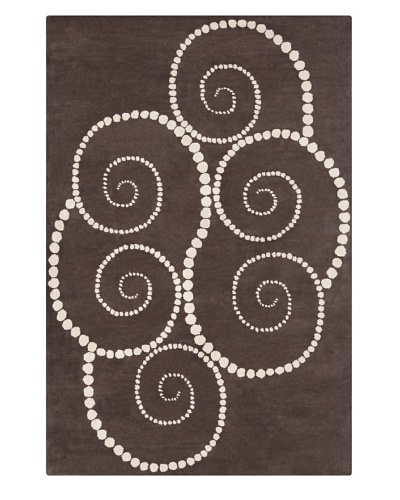 Filament Cooper Hand-Tufted Rug, Brown, 5′ x 7′ 6″