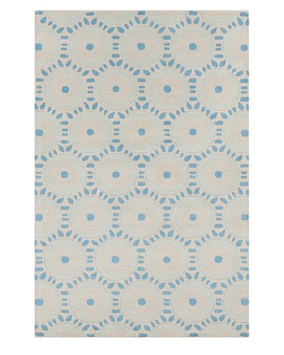 Filament Amina Hand-Tufted Wool Rug, Blue, 5′ x 7′ 6″