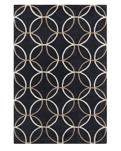 Filament Charlesetta Hand-Tufted Wool Rug, Dark Grey/Brown, 5' x 7' 6