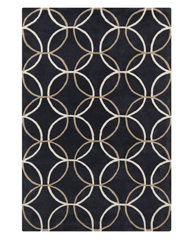 Filament Charlesetta Hand-Tufted Wool Rug, Dark Grey/Brown, 5′ x 7′ 6″