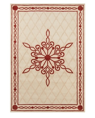 Filament Warren Hand-Tufted Rug, Cream/Red, 5′ x 7′ 6″