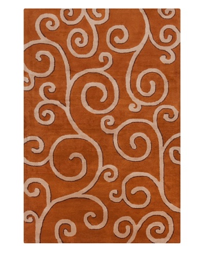 Filament Caroline Hand-Tufted Rug, Orange, 5' x 7' 6