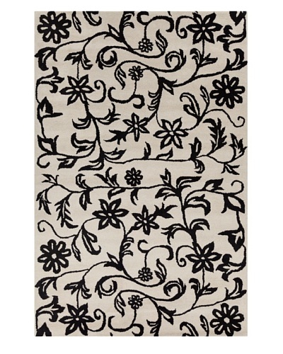 Filament Camila Hand-Tufted Rug, Black/White, 5′ x 7′ 6″