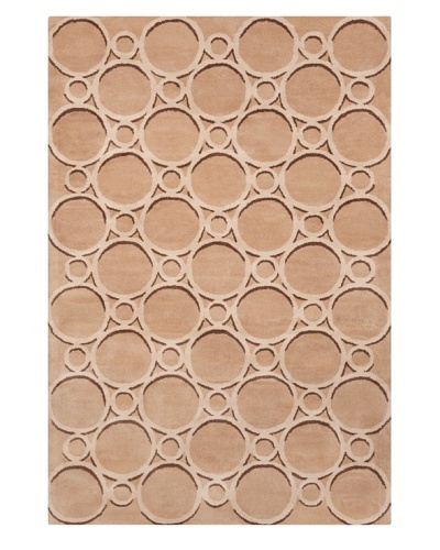 Filament Karry Hand-Tufted Wool Rug, Light Brown, 5′ x 7′ 6″