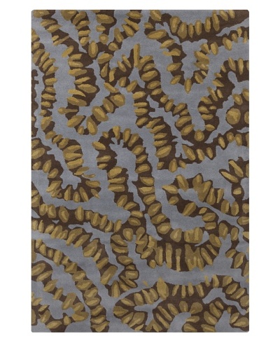 Filament Colin Rug, Blue/Brown, 5′ x 7′ 6″‘