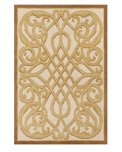 Filament Dominic Hand-Tufted Rug, Light Brown/Cream, 5′ x 7′ 6″