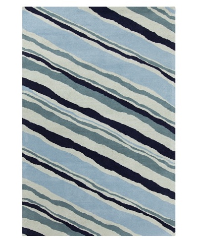 Filament Hilaria Hand-Tufted Wool Rug, Blue, 5′ x 7′ 6″