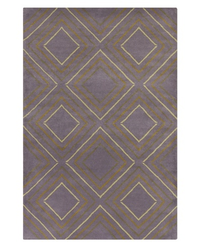 Filament Cruz Hand-Tufted Wool Rug, Purple, 5′ x 7′ 6″