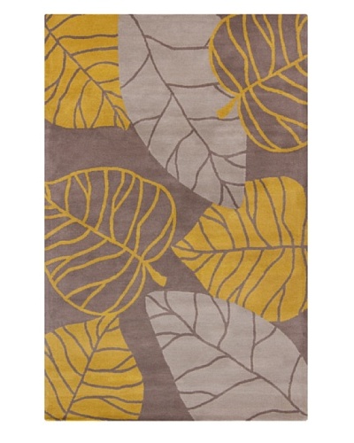 Filament Su Rug, Grey/Gold, 5′ x 7′ 6″