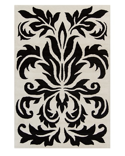 Filament Leah Hand-Tufted Rug, Black/White, 5′ x 7′ 6″