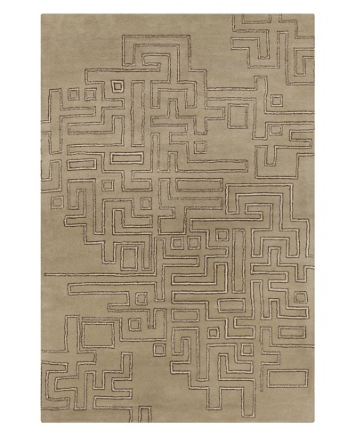 Filament John Hand-Tufted Wool Rug, Brown, 5′ x 7′ 6″