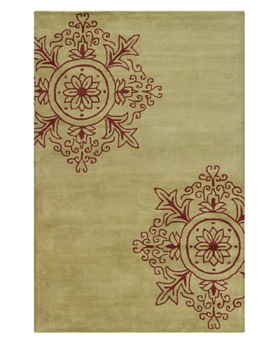 Filament Claire Hand-Tufted Rug, Burgundy/Green, 5' x 7' 6