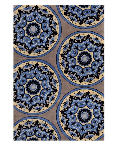 Filament Leonardo Hand-Tufted Rug, Blue, 5′ x 7′ 6″