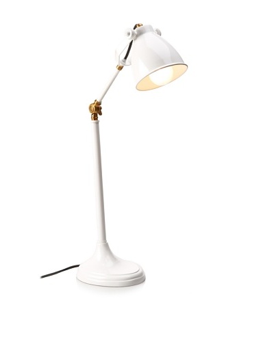 Filling Spaces Accent Table Lamp, White/Brass