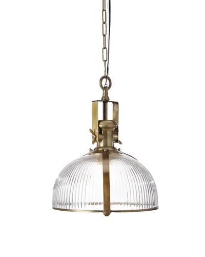 Filling Spaces Glass Pendant Light, Brass/Glass