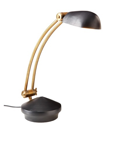 Filling Spaces Matte Black & Brass Table Lamp, Brass