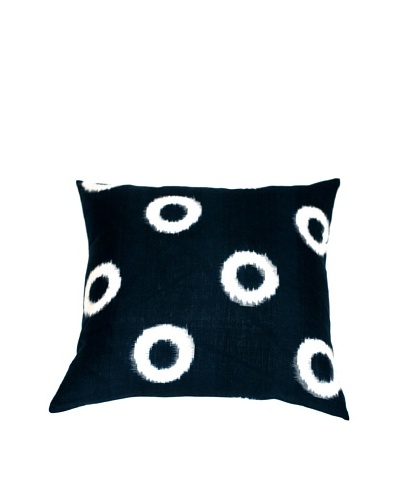 Filling Spaces Ikat Handloomed Pillow, Indigo