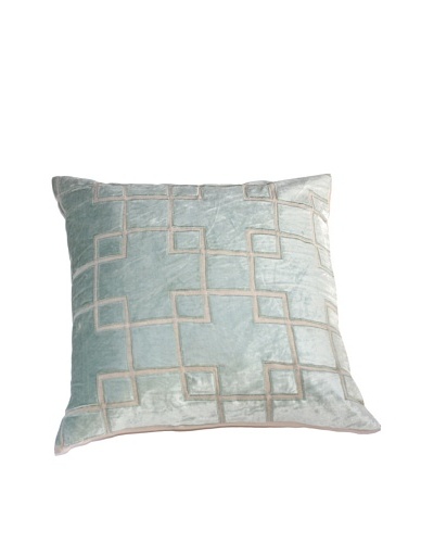 Filling Spaces Hand Appliqué Pillow, Seafoam