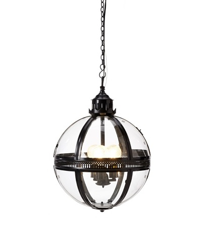 Filling Spaces Open Metal Work Pendant, Black