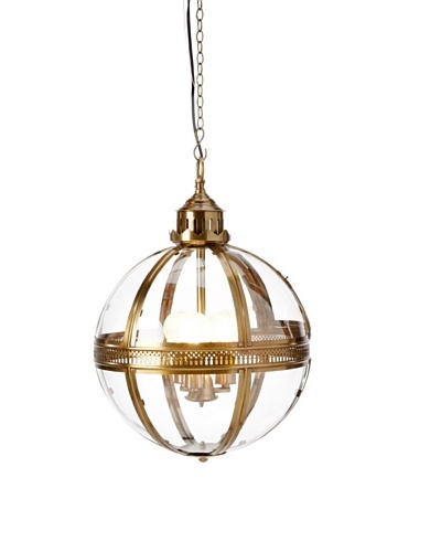 Filling Spaces Open Metal Work Pendant, Brass