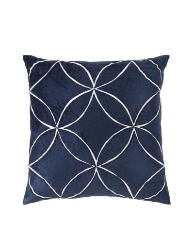 Filling Spaces Iris Pillow, Blue, 20″x20″