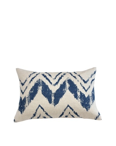 Filling Spaces Hand-Printed Ikat Stroke Pillow, Indigo