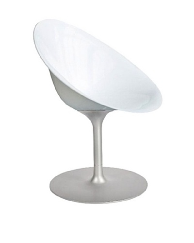 Fine Mod Eco Flat-Base Dining Chair, White