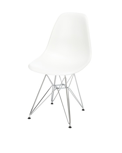 Fine Mod Wire-Leg Dining Side Chair, White