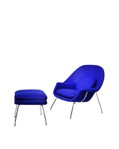 Fine Mod Woom Chair & Ottoman Set [Blue]