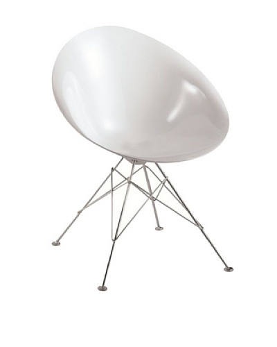 Fine Mod Eco Wire-Base Dining Chair, WhiteAs You See