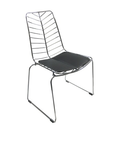 Fine Mod Wire Leaf Chair, Black