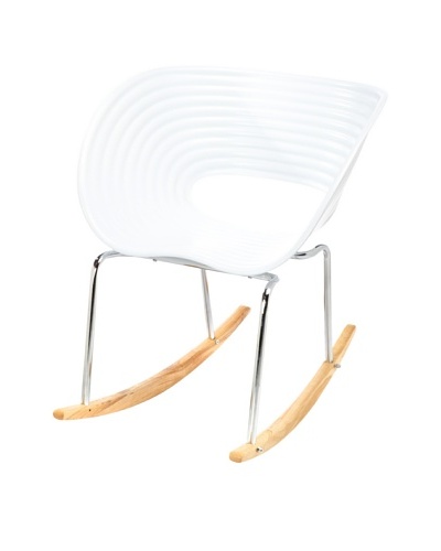 Fine Mod Vac Arm Rocker Chair, White