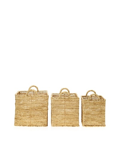 Firefly Set of 3 Storage Baskets, Honey Maize