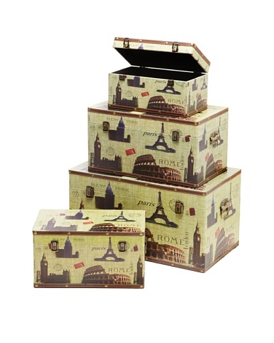 Firefly Set of 4 Famous Cities Trunks