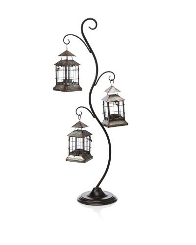 Firefly Home Collection Stand with 3 Hanging Lanterns