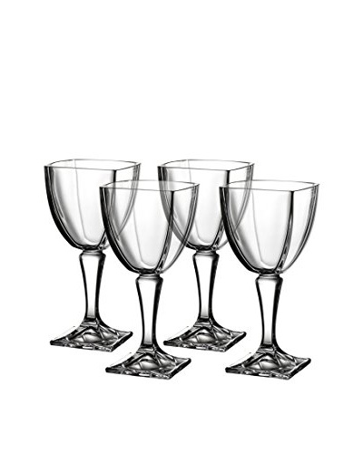 Fitz and Floyd Set of 4 Gemini Crystal 10.14-Oz. Wine Goblets