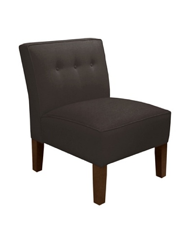 Skyline Three Button Armless Chair, Charcoal